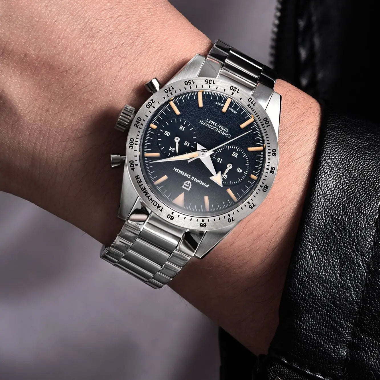 PAGANI DESIGN Retro Wide Arrow Men’s Luxury Quartz Watch – Sport Speed Chronograph with Japan VK64 Movement and AR Sapphire Glass 2025