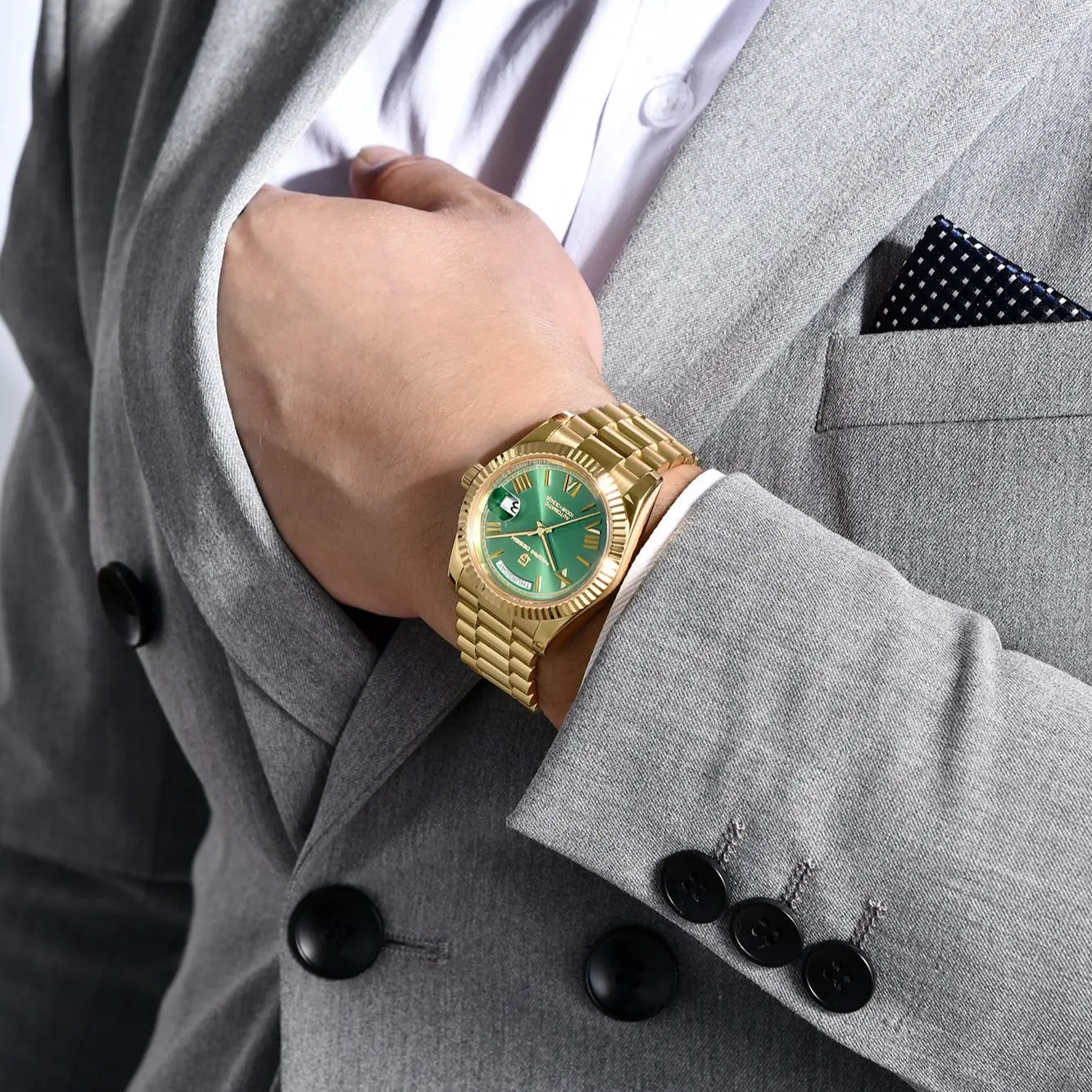 PAGANI DESIGN DD36 Gold Green V2 Men’s Luxury Automatic Mechanical Watch 2025 – Sapphire Glass Wristwatch