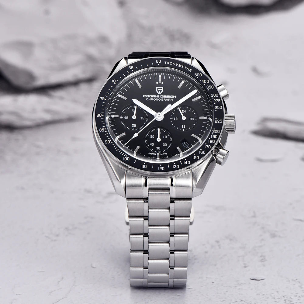PAGANI DESIGN Moon Men’s Chronometer Watch – Sapphire Mirror, Sports Quartz, Waterproof, Luminous Luxury Timepiece 2025