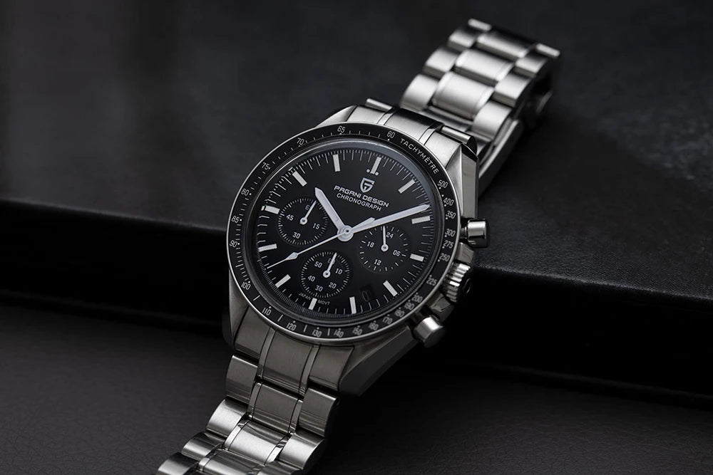 PAGANI DESIGN Moon Men’s Chronometer Watch – Sapphire Mirror, Sports Quartz, Waterproof, Luminous Luxury Timepiece 2025