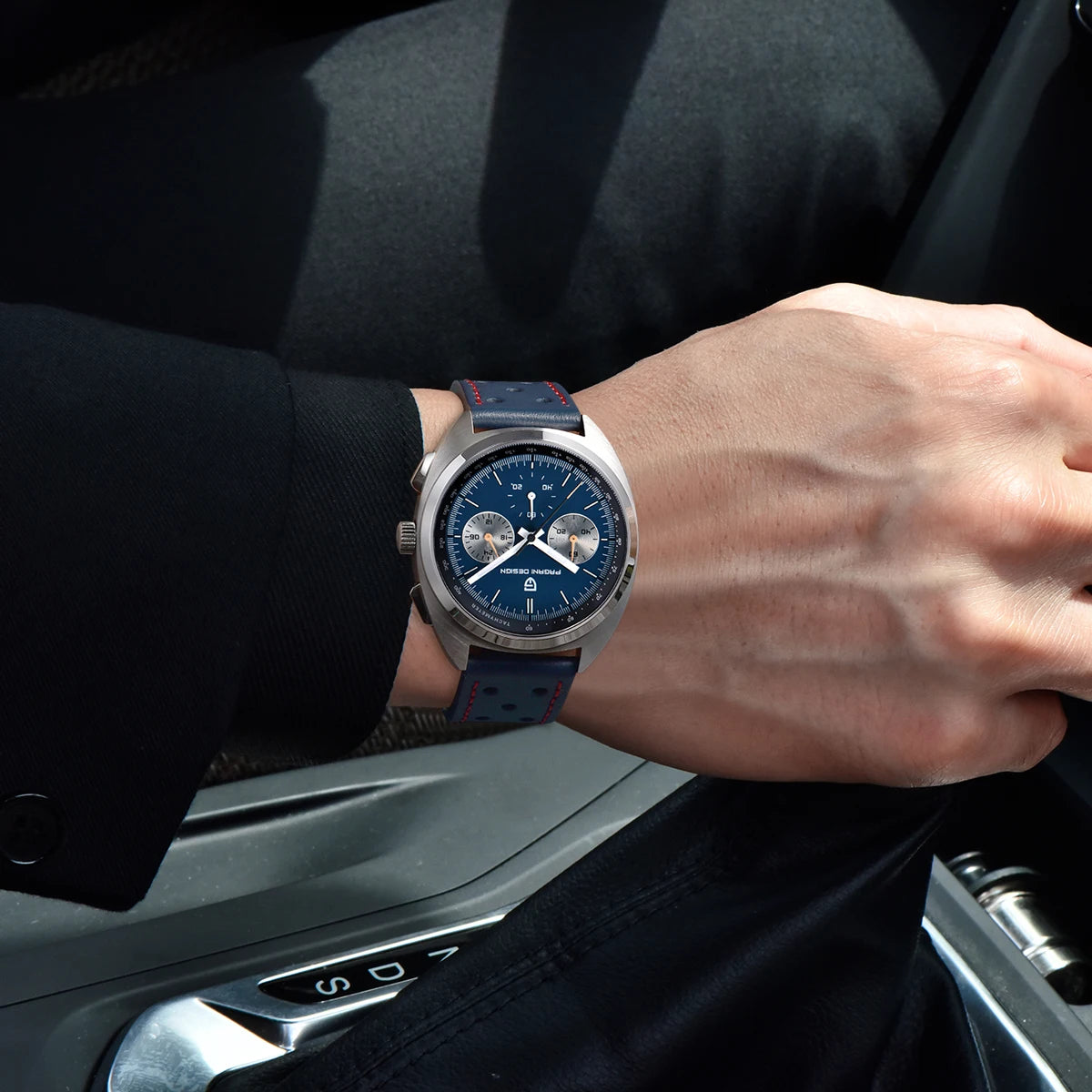PAGANI DESIGN 2025 Retro Luxury Men’s Sports Chronograph – VK63 Quartz Watch with AR Sapphire Crystal, Waterproof, Leather Strap