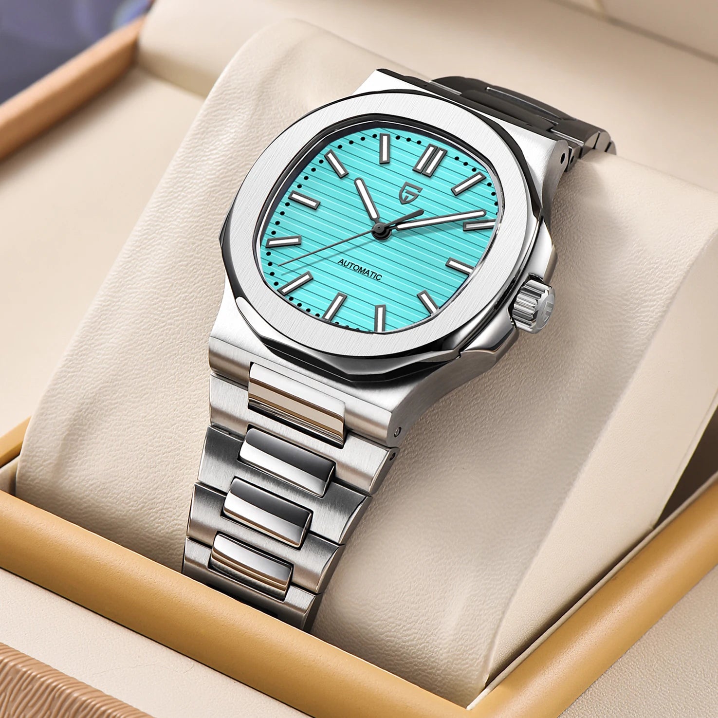 PAGANI DESIGN 40MM Men’s Luxury Automatic Mechanical Wristwatch – Stainless Steel Case with Sapphire Glass