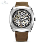 Seagull Men’s Automatic Mechanical Watch – Luminous Waterproof Skeleton Dial Tonneau Shape  2025